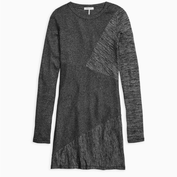 Rag & Bone The Knit Tonal Blocked Long‎ Sleeve Dress women’s XS new with tags - Picture 6 of 13